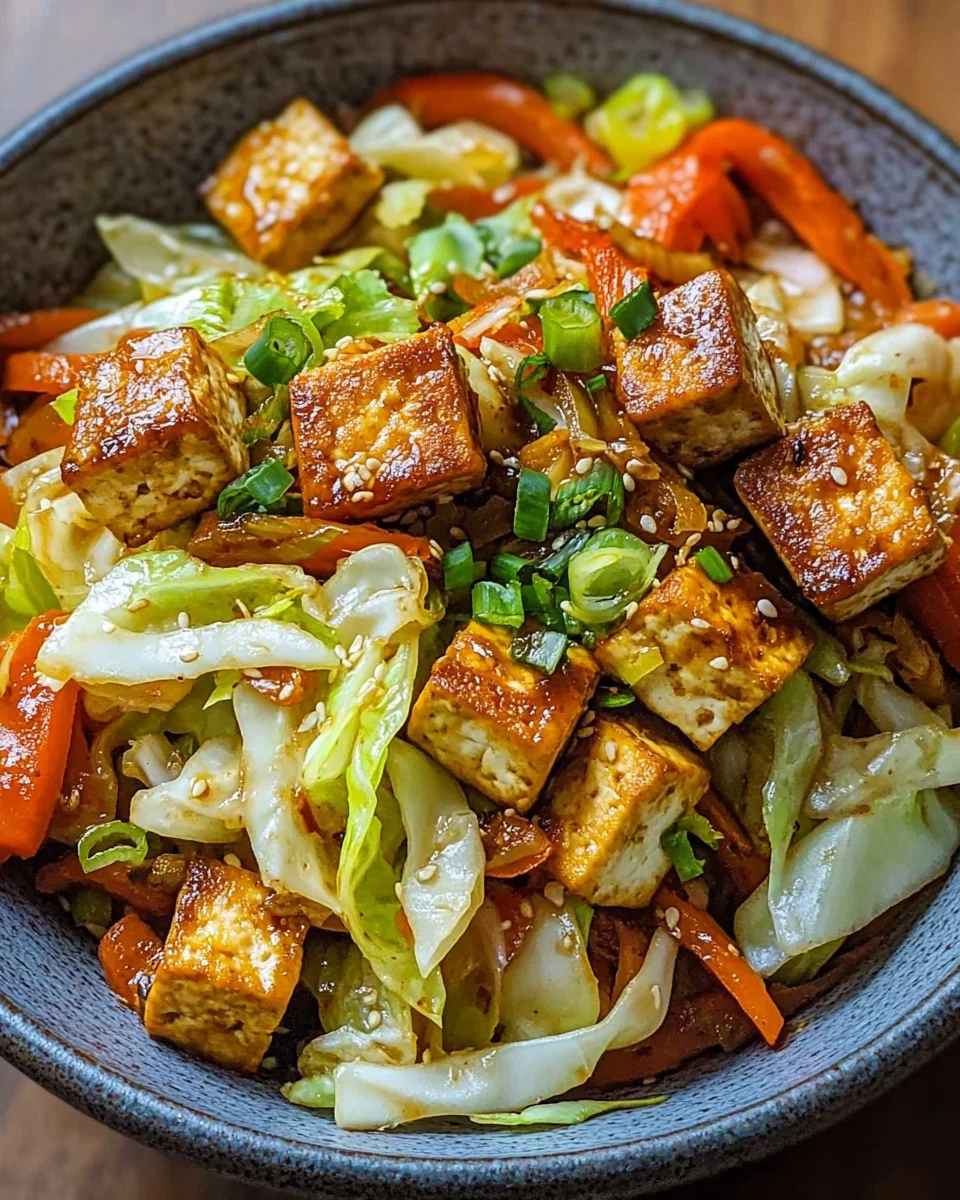 Tofu Kohlgem&uuml;se Pfanne