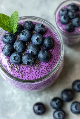 Veganer Blaubeer-Chia-Pudding
