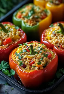 Vegetarische Gefüllte Paprika mit Reis