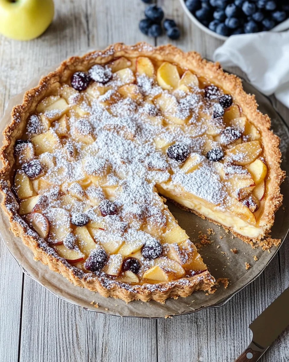 Würziger Bratapfel-Käsekuchen mit Zimtstreuseln