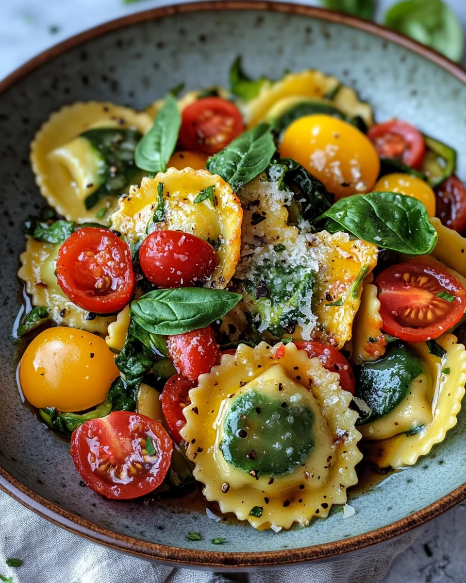 Bunte Ravioli-Gemüse-Pfanne