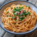 Chinesische Nudeln mit Erdnusssauce