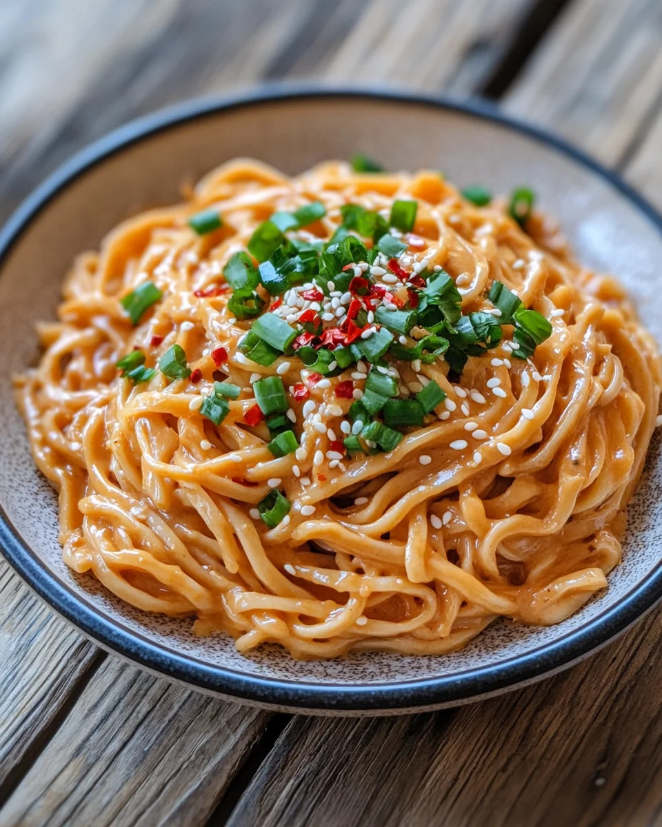 Chinesische Nudeln mit Erdnusssauce
