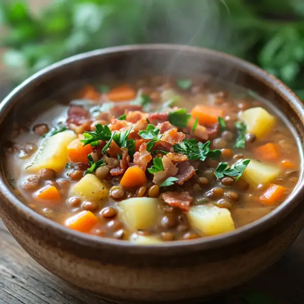 Einfache klassische Linsensuppe