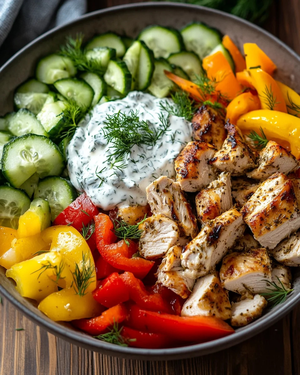 Griechische Hähnchen-Tzatziki-Bowl 23 Griechische