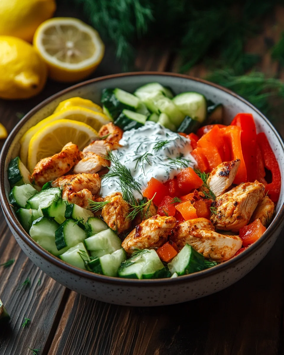 Griechische Hähnchen-Tzatziki-Bowl 25 Griechische Hähnchen-Tzatziki-Bowl