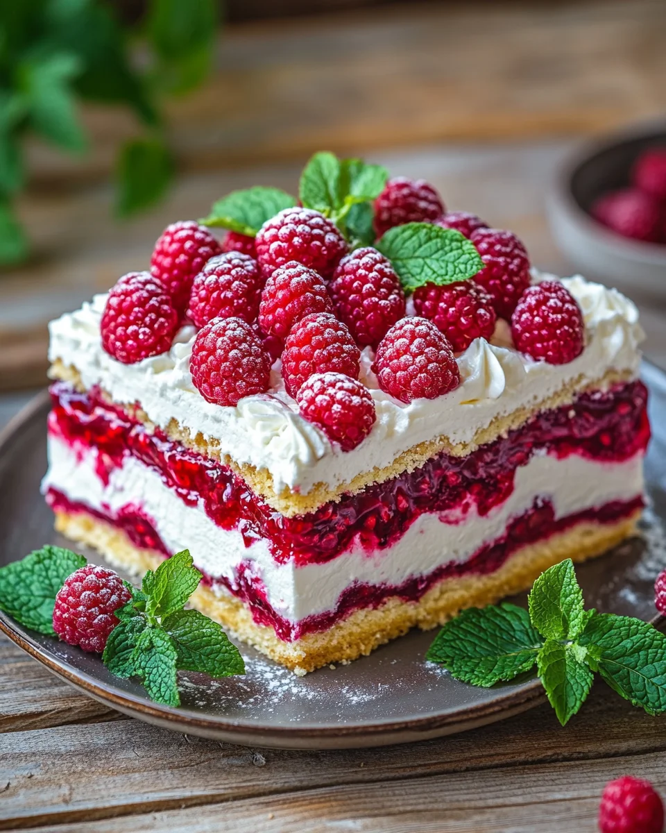 Himbeertorte mit Joghurtcreme 17 Himbeertorte