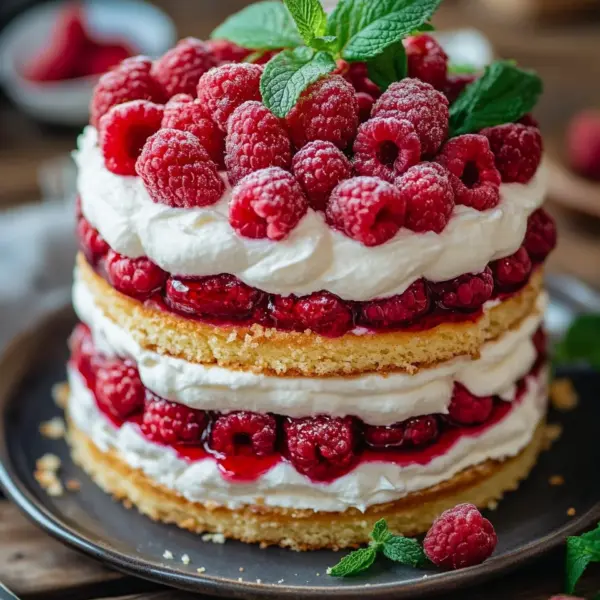 Himbeertorte mit Joghurtcreme