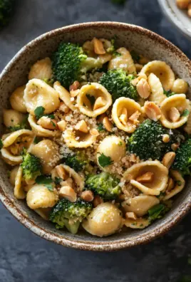 Cremige Erdnuss Brokkoli Orecchiette Pasta 22 Cremige Erdnuss Brokkoli Orecchiette Pasta