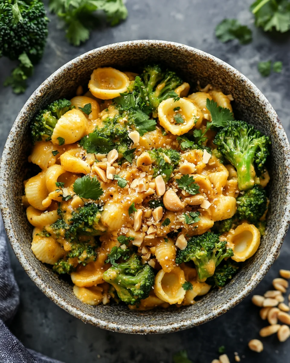 Cremige Erdnuss Brokkoli Orecchiette Pasta 20 Cremige