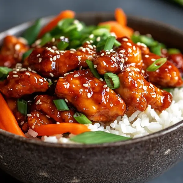 Koreanischer Reis Hähnchen Bowl