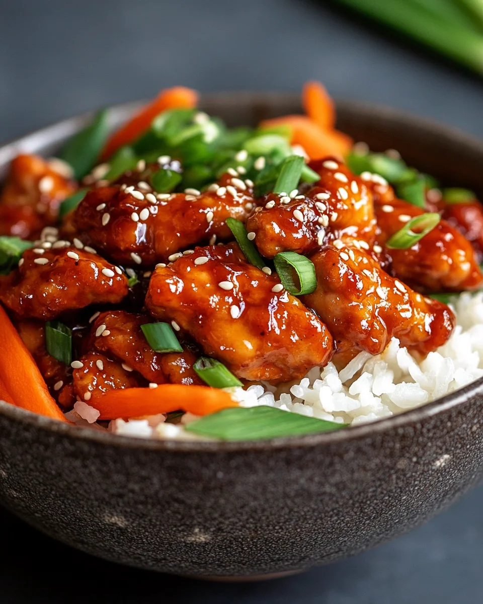 Koreanischer Reis Hähnchen Bowl