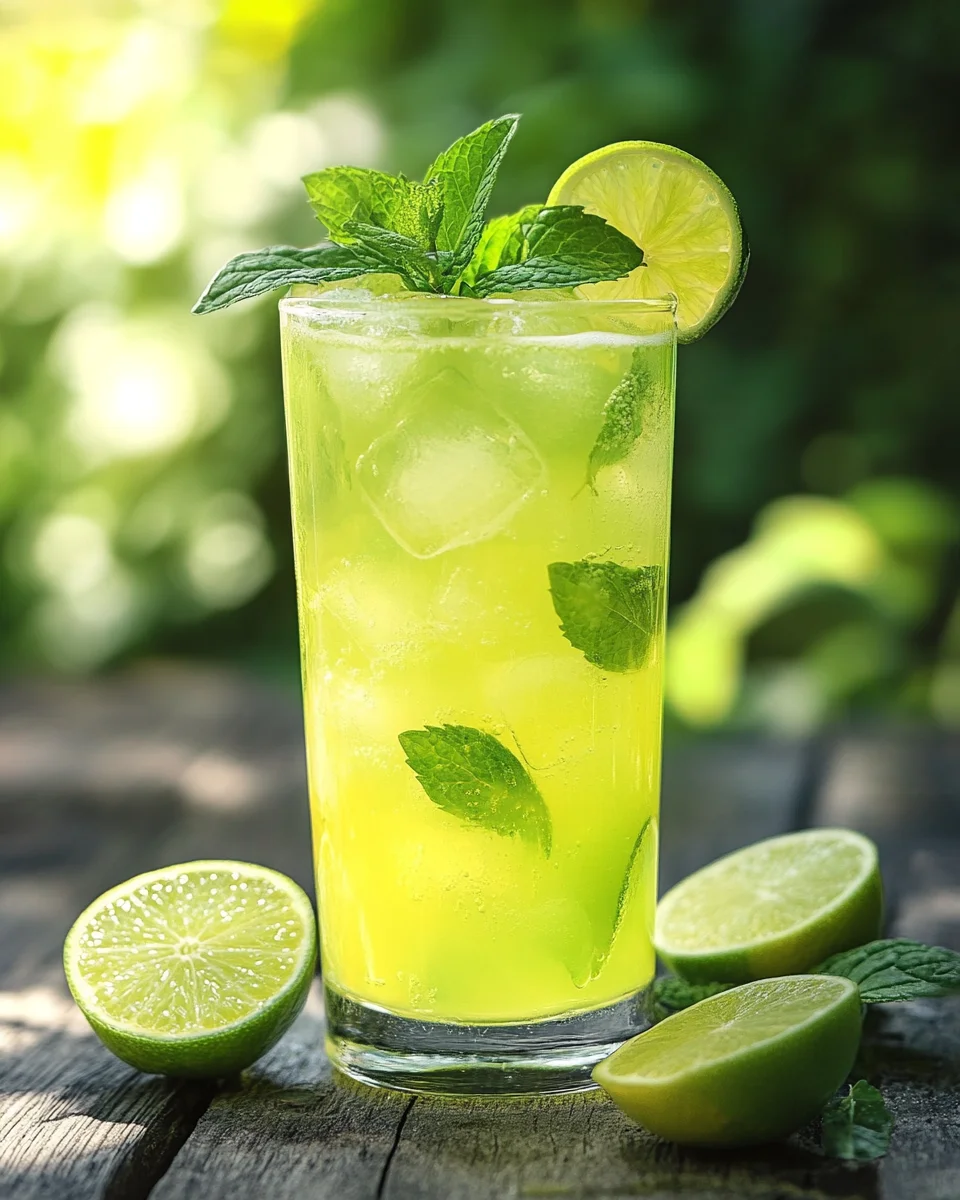 Limetten-Limonade mit Minze 18 Limetten-Limonade