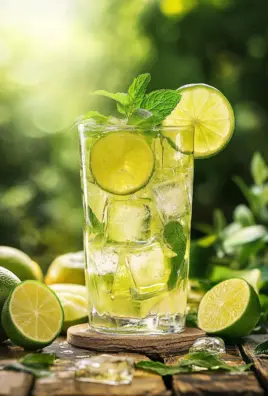 Limetten-Limonade mit Minze 21 Limetten-Limonade mit Minze