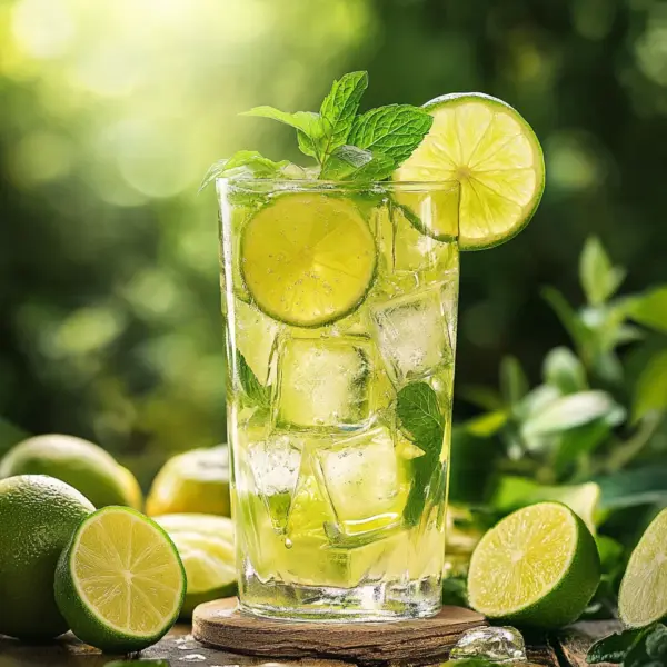 Limetten-Limonade mit Minze