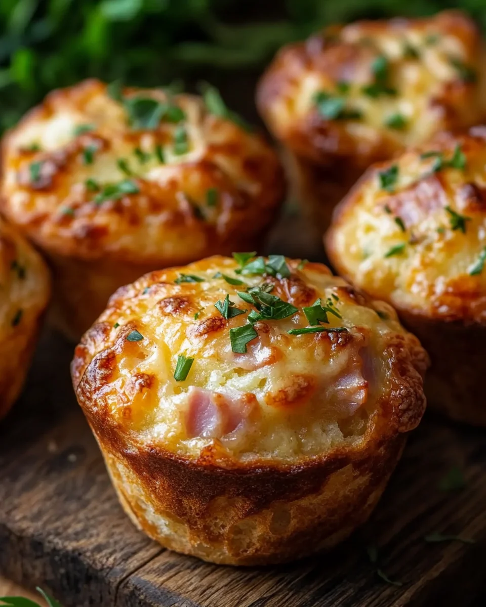 Muffins mit Putenschinken und Käse 20 Muffins
