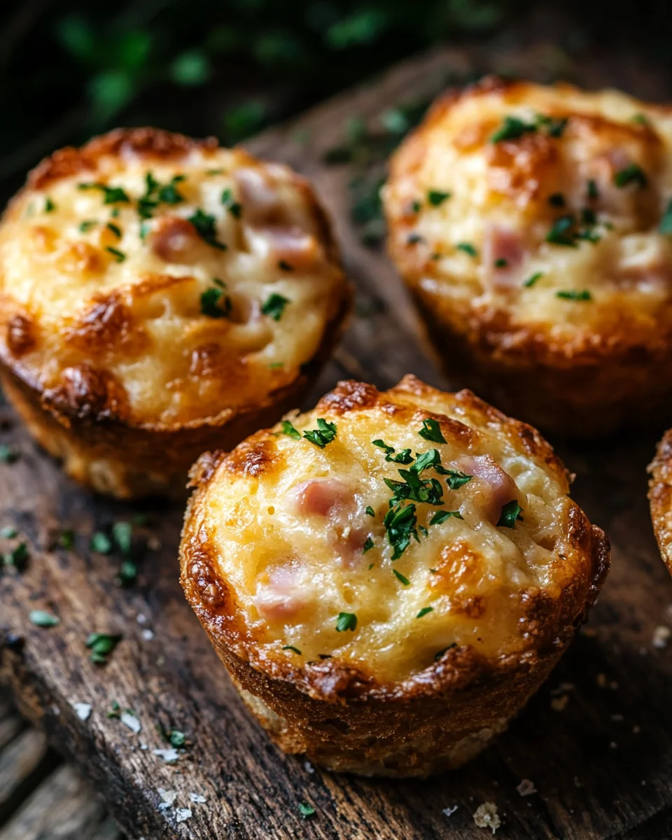 Muffins mit Putenschinken und Käse