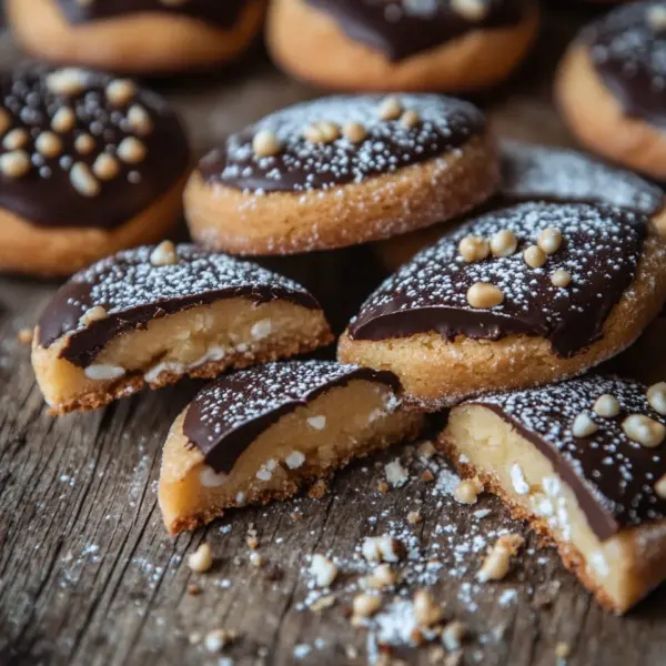 Nougat-Spitzbuben - Mürbe Plätzchen mit Nougat