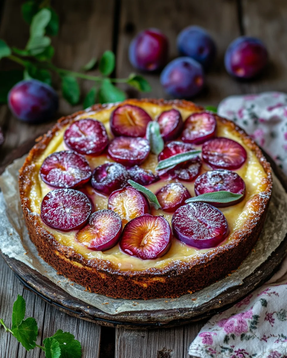 Pflaumenkuchen mit Schmand
