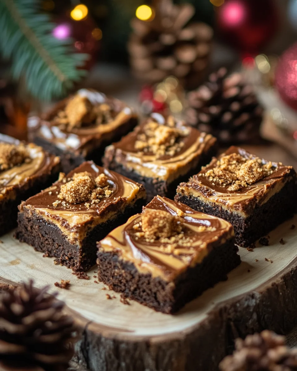 Spekulatius Brownies mit Lotus Biscoff Brotaufstrich 22 Spekulatius