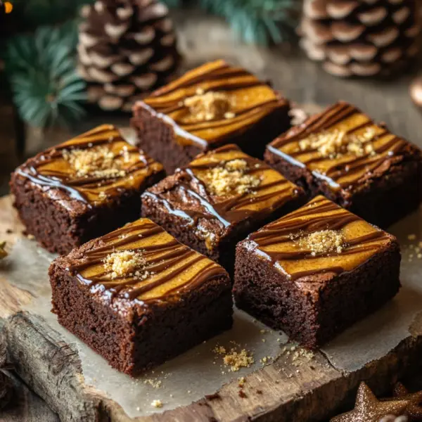 Spekulatius Brownies mit Lotus Biscoff Brotaufstrich