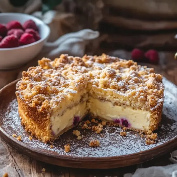 Streuselkuchen mit Pudding
