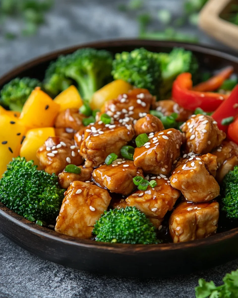 Teriyaki-Hähnchen mit Gemüse