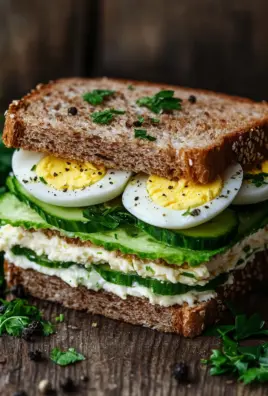 Thunfisch Sandwich mit Ei und Gurke 32 Thunfisch Sandwich mit Ei und Gurke