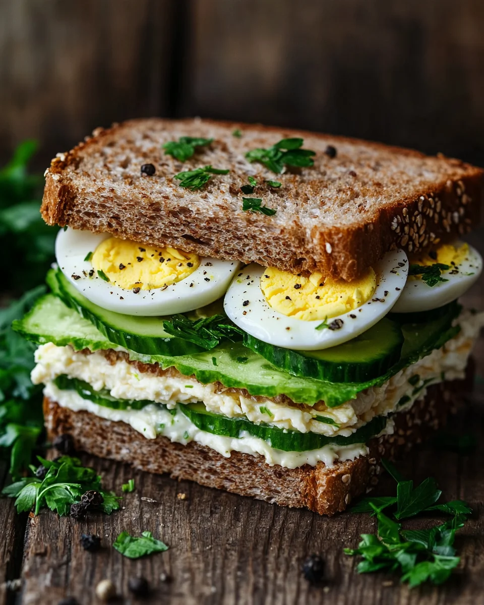 Thunfisch Sandwich mit Ei und Gurke 21 Thunfisch Sandwich mit Ei und Gurke