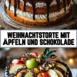 Weihnachtstorte mit Äpfeln und Schokolade 21 Pinterest Hidden Image