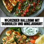 Würziger Halloumi mit Tabbouleh und Minzjoghurt 16 Pinterest Hidden Image